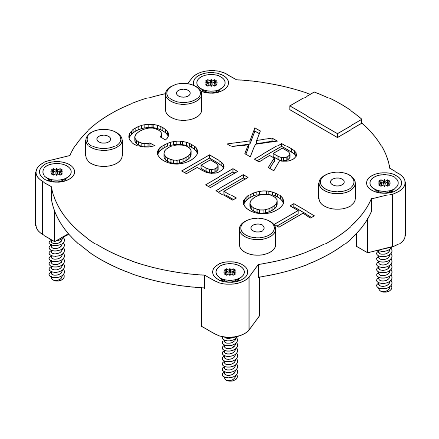 XR DCD805 custom designed adapter plate for Copilot core